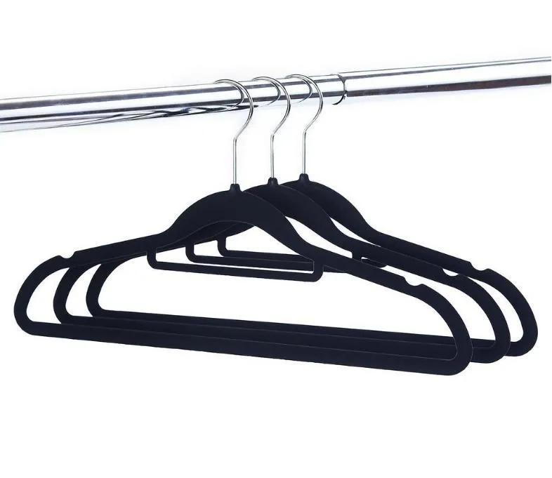 100 stks slank fluwelen hangers ruimte redden antislip pool coating velor hangers kleding opslag houder hanger antislip