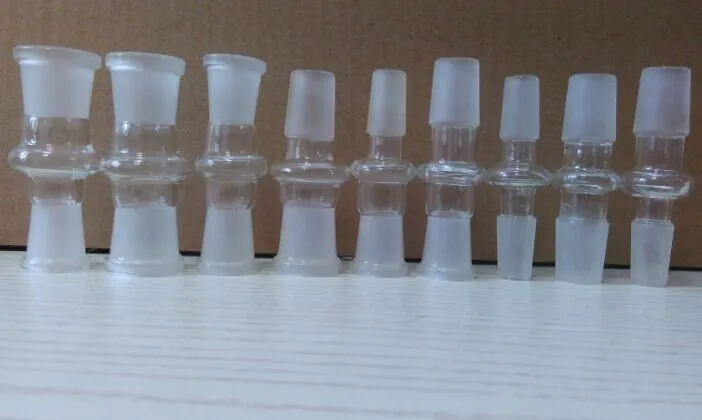 10 stijlen glazen bong adapter 14.4 18.8 man-vrouw gezamenlijke 14mm 18mm vrouw naar man converter glas adapter gezamenlijke voor glazen bong