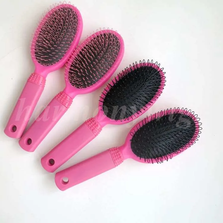 Hair Comb Loop Brushes Mänskliga hårförlängningar Verktyg för peruker Väft Loop Brushes i Makeup Rosa färg Stor storlek