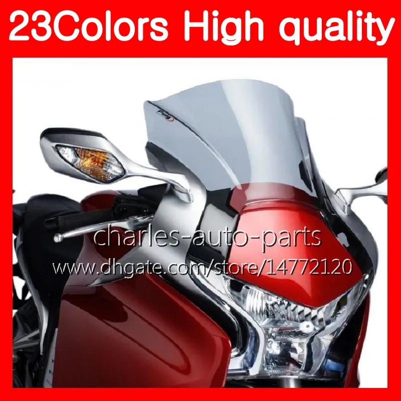 100% новый мотоцикл ветровое стекло для HONDA VFR1200 10 11 12 13 VFR1200 RR VFR 1200 RR 2010 2011 2012 2013 хром Черный прозрачный дым лобовое стекло