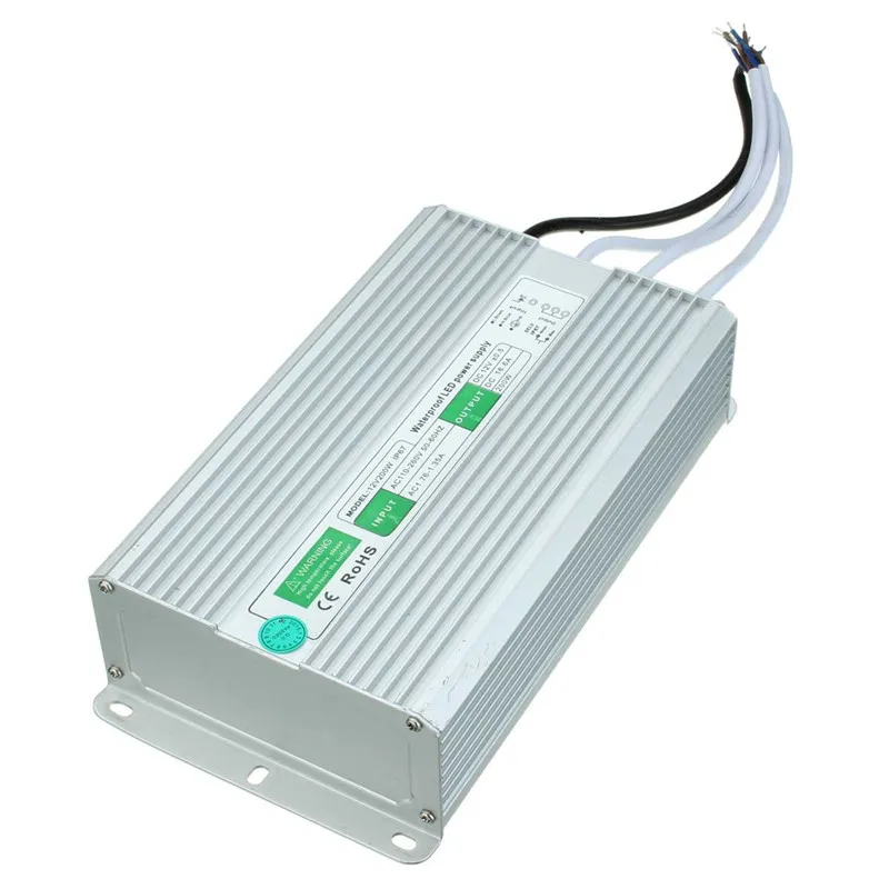 12V 16.7A 200W AC110-260V المدخلات الإلكترونية IP67 للماء LED التيار الكهربائي LED محول لقطاع بقيادة مصباح LED