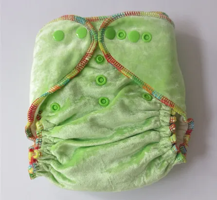 2015 NEW Design Organic 100% Bamboo Cotton Velour baby Cloth diapers Nappy No PUL with 50 inserts