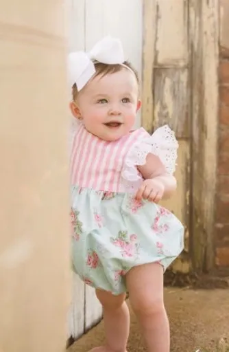 Baby Romper 2024 Floral Lace Jumpsuits for Baby Girls One Piece Summer Clothing