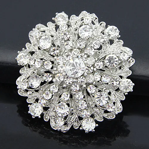 Vintage Mode Hot Selling Prachtige Diamante Bloem Broche Bruiloft Bruids Kostuum Pins Broaches Elegant Gift Pins Top Quality Hot Selling