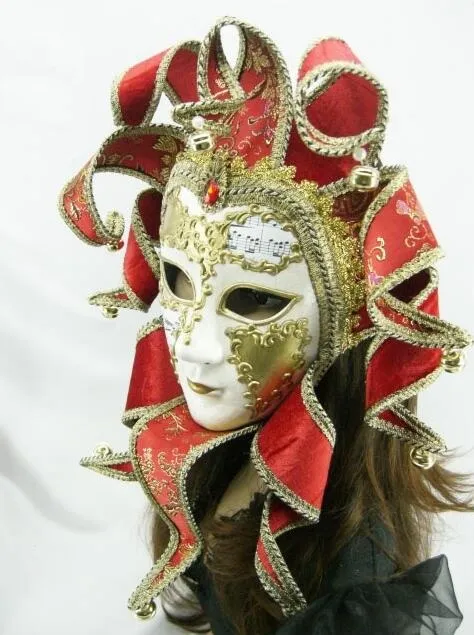 Enkelt paket Brasilien karnevalsmask i Venedig Karneval Musik Stil Hand Rita tredimensionell kornmaskerad mask Gratis frakt FD05