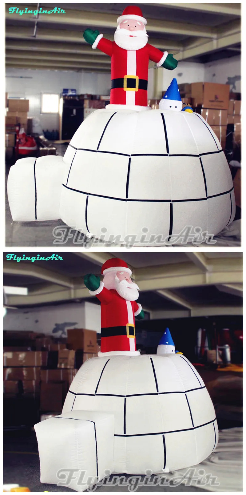 3m Christmas Inflatable Large Inflatable Santa Claus From Igloo