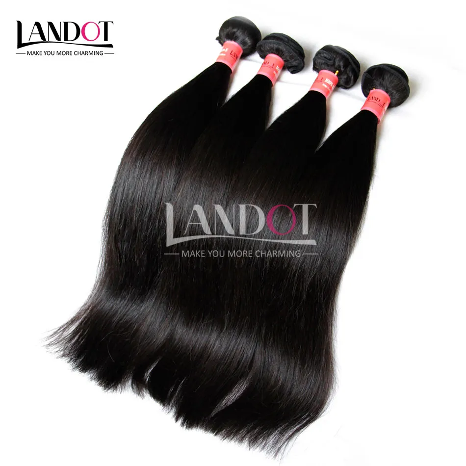 Brasilianska Straight Virgin Hair Obehandlat Human Hair Weave 4 Bundles 8A Grade Peruanska Malaysiska Indiska Kambodjanska Mongoliska Hårförlängningar