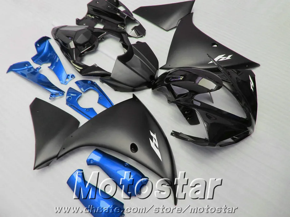 طقم هدايا هدية مجانية لـ YAMAHA R1 2009-2013 طقم أسود أزرق داكن YZF R1 09 10 11 12 13 HA63