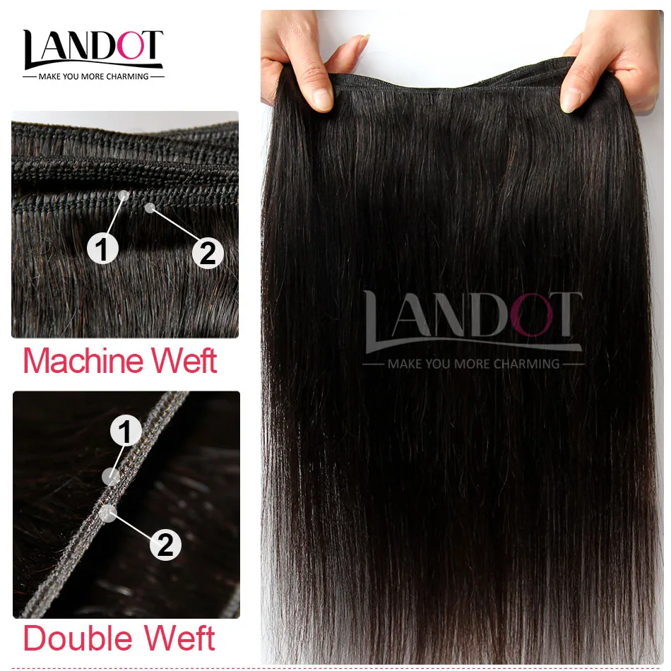 Goedkope Maleisian Straight Virgin Hair Onverwerkte Menselijk Haar Weave Bundels Maleisische rechte Remy Extensions Landot Hair Products