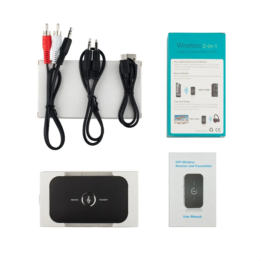 HIFI sans fil Bluetooth 2 in1 audio émetteur récepteur 3.5MM