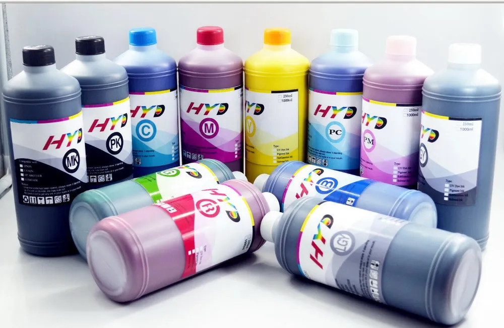 Lot De 12 Encres Pigmentaires ND 500ml Pour Imprimantes Canon Grand Format IPF5100 Etc.
