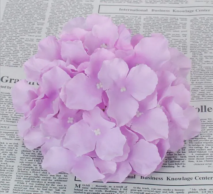 18cm artificial silk hydrangea flower head diy wedding bouquet flowers head wreath garland home decoration G1180