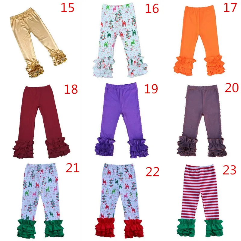 40 cores bebê meninas leggings apertado ação de graças dia das bruxas natal sólido impresso plissado calças listra longo quente calças 4492925