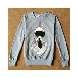 2015 New Autumn Women Brand Sweatshirt O Neck Casual Sweatshirt kawaii Hoodies Tracksuit White Black sportwear sudaderas mujer