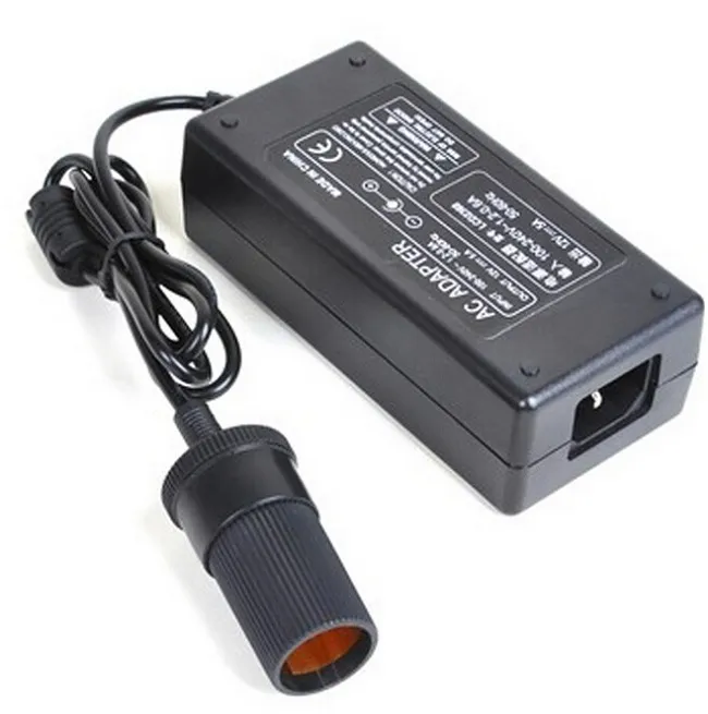 Isqueiro do carro Tomada AC para DC 12 V Adaptador Conversor de Fonte de Alimentação para Carro Aspirador de pó Geladeira 60 W 96 W 120 W + Cabo de alimentação