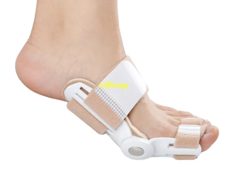 2 teile/los Kostenloser versand Zwei Löcher Bunion Hallux Valgus Orthopädische Toe Separator Big Thumb Schiene Haarglätter Corrector Hilfe