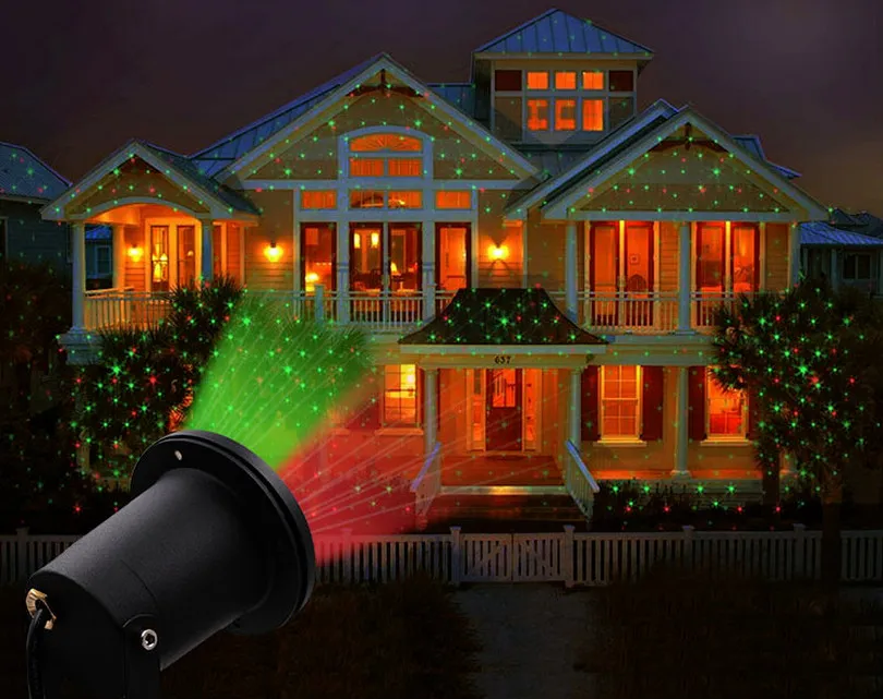 Decoração solar de jardim ao ar livre IP65 Christmas Laser Spotlight Star Projector Rotativo estágio de cor Light1258992