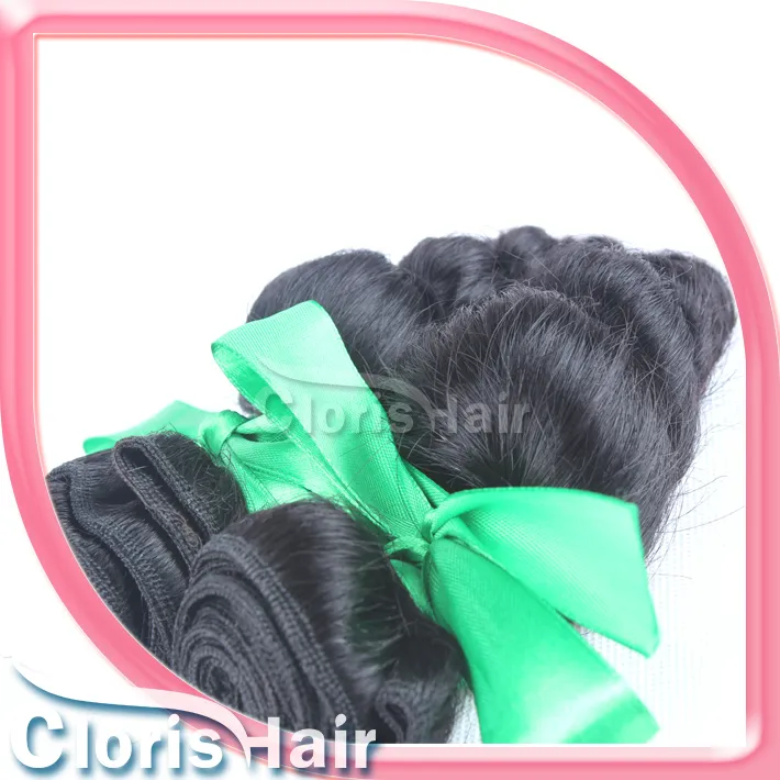 Ny ankomst lös våg Mänskliga hårförlängningar Obehandlade Raw Virgin Indian Loose Curls Hair Weave Billiga Vågiga Double Weft 2 Bundlar