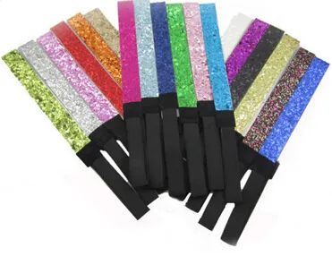 Hot Mix 3/4"Glittery Headband Glitter Stretch Sparkly Softball Sports Headband