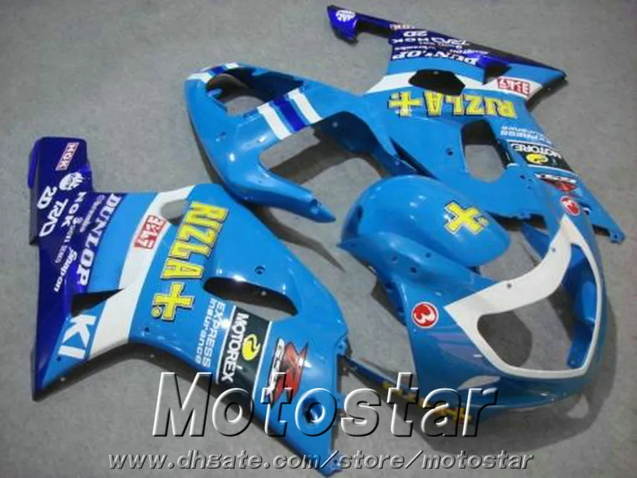 Suzuki GSXR600 GSXR750 2001 2002 2003 K1 Blue Fairings GSXR 600 750 01-03フェアリングキットRA43