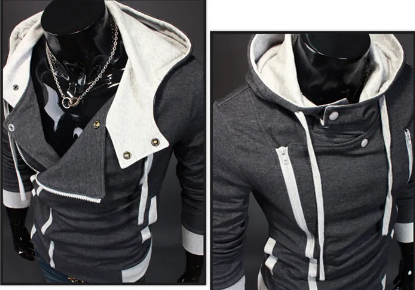 FREIES VERSCHIFFEN neues Assassins Creed 3 Desmond Meilen Hoodie-Oberseiten-Mantel-Jacke Cosplay Kostüm, Mörderkredart mit Kapuze Vliesjacke, @dds