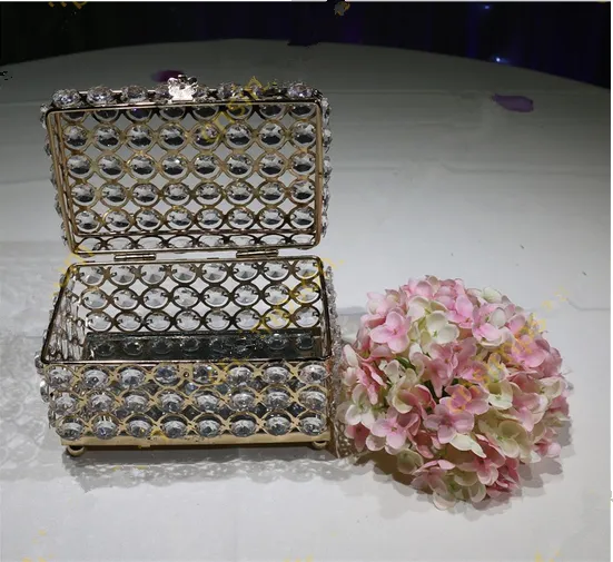 Crystal Beaded Jewelry Box for wedding decoration