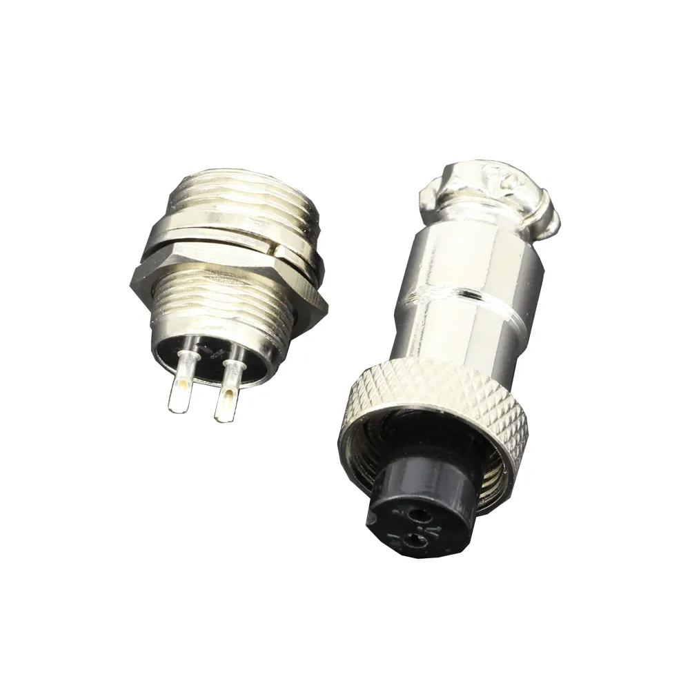 5 Sets/kits 2 PIN 12mm GX12-2 Screw Aviation Connector Plug The aviation plug Cable connector Regular plug and socket