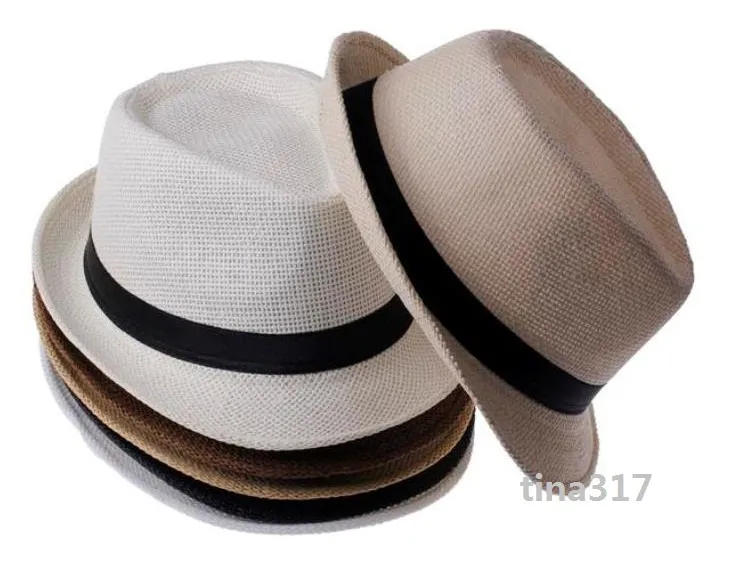 Moda Panama Cappelli di paglia Soft Uomo Donna cappelli da sole Berretti a tesa avara i Scegli 10 pz / lotto Cappelli a tesa avara 0350