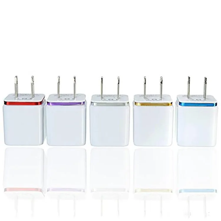 Nowy 5 V 2.1 + 1A Dwukrotnie Podwójny USB AC Travel US Carger Plug Dual Ładowarka do Samsung Galaxy HTC Smart Phone Adapter