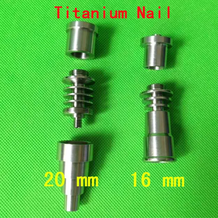 Whole Universal Gr2 Titanium Nail Male and Female 1620mm 2IN14IN16IN1 domeless titanium nail Ti Nail for wax dab glass bong2753455