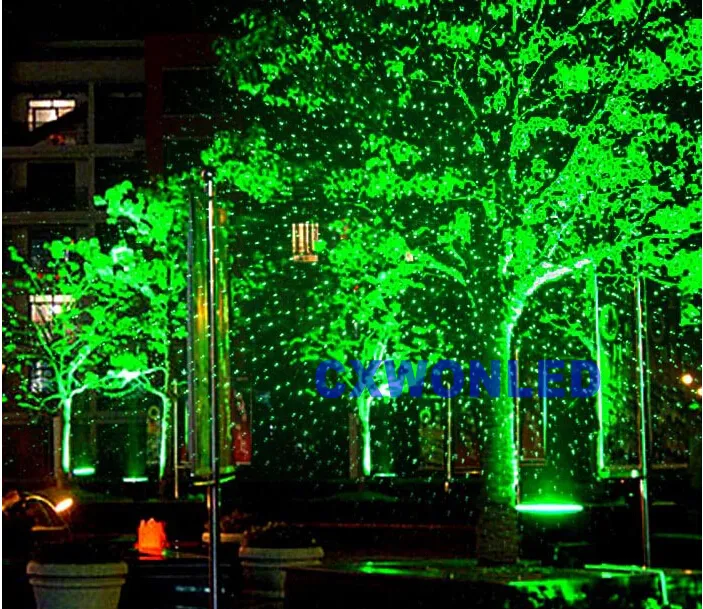 LED الليزر الحديقة اليراع المرحلة أضواء المناظر الطبيعية أحمر أخضر العارض عيد الميلاد حديقة نجوم السماء مصابيح الحديقة مع جهاز التحكم عن بعد بواسطة DHL