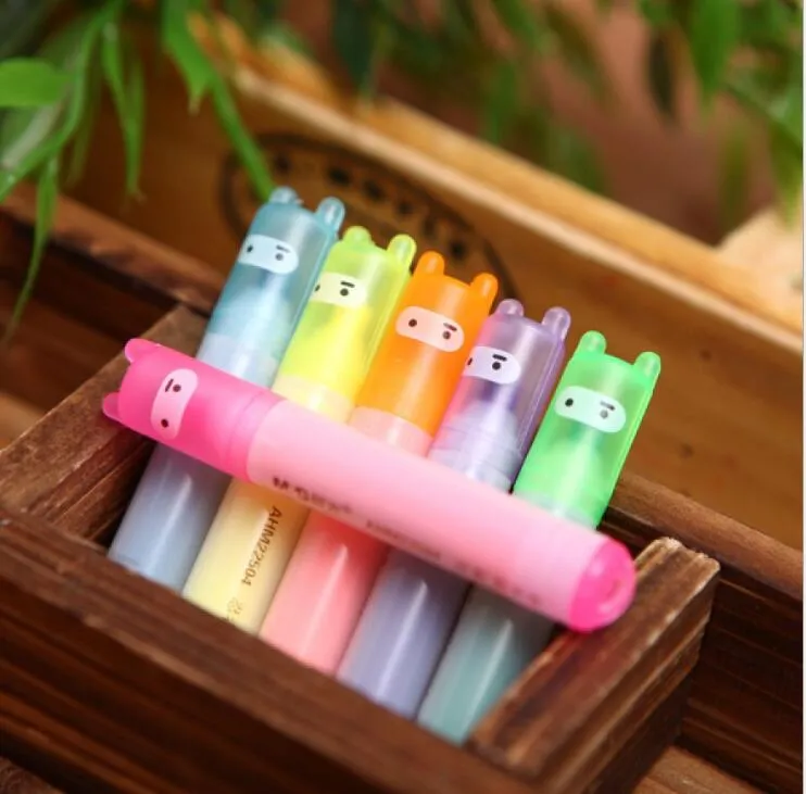 Kaninchen Mini Highlighter Stift Marker Stifte Kawaii Schreibwaren Material Escolar Papelaria Schreiben Schule Liefert G1169