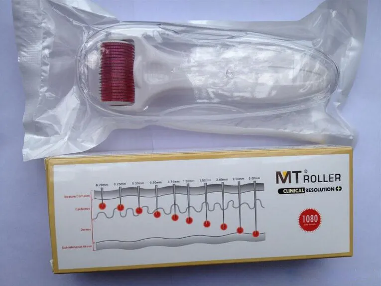 MT body derma roller 1080 nålar MT 1080 nålar Dermaroller för hudskönhet 0.2MM till 3.0MM