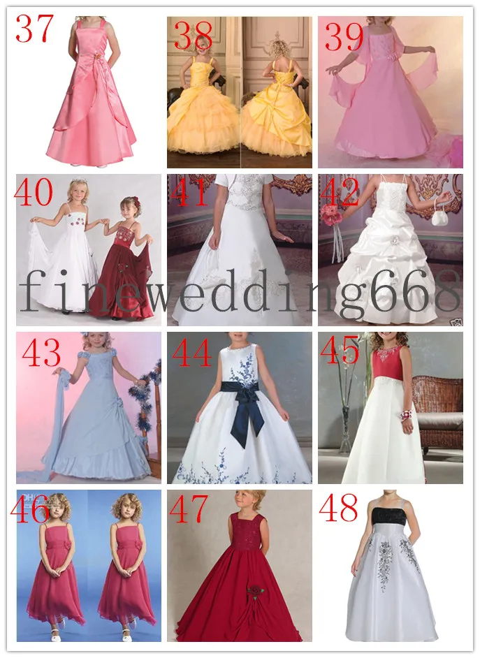 Beading Strappy Stunning New Glamorous Ball Gown Flower Girl Dresses Taffeta Girl's Pageant Dress Free Shippin a19