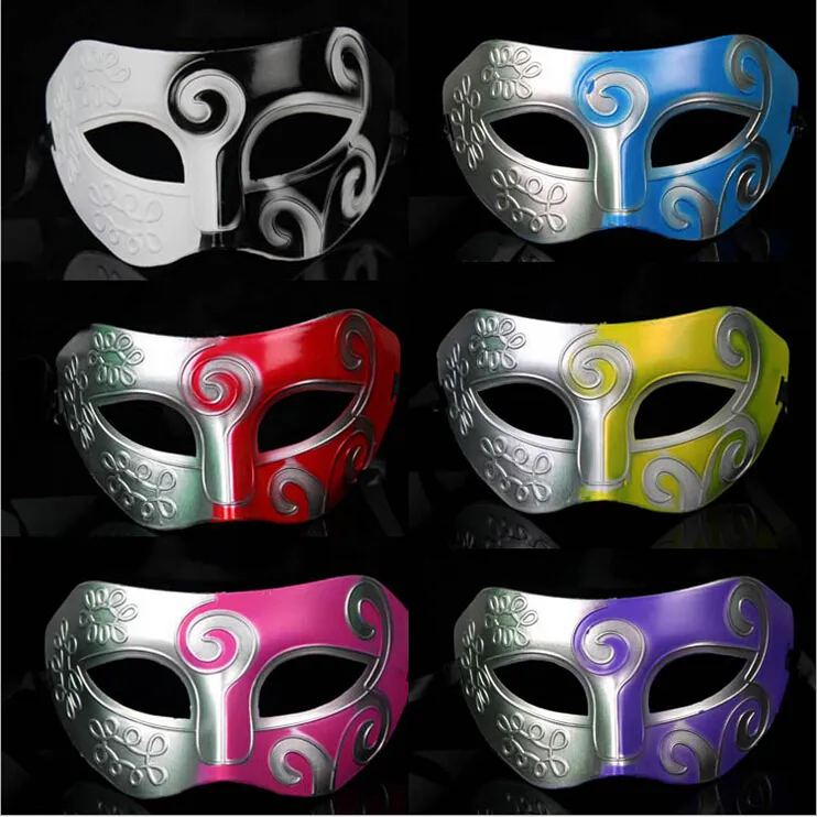 12 colors Hot Christmas Halloween mask Half side painting of Baron performances party mask masquerade balls masks 16*9cm Factory Price