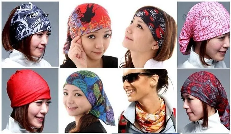 Drop Shipping! 10 sztuk Stylowy Bezszwowa Magia Ride Magic Anti-UV Bandana Pałąk Szalik Hip-Hop Wielofunkcyjny Bandana Odkryty Szalik