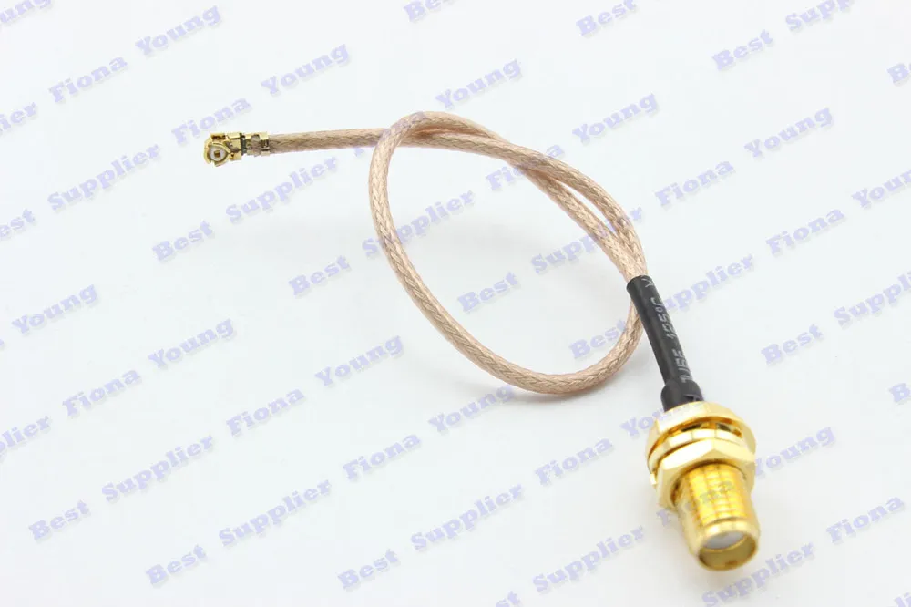 Connecteur Jack SMA (broche femelle) vers uFL/u.FL/IPX/IPEX, Pigtail 20 cm, câble d'extension RG178, vente en gros, 50 pièces/lot, livraison gratuite
