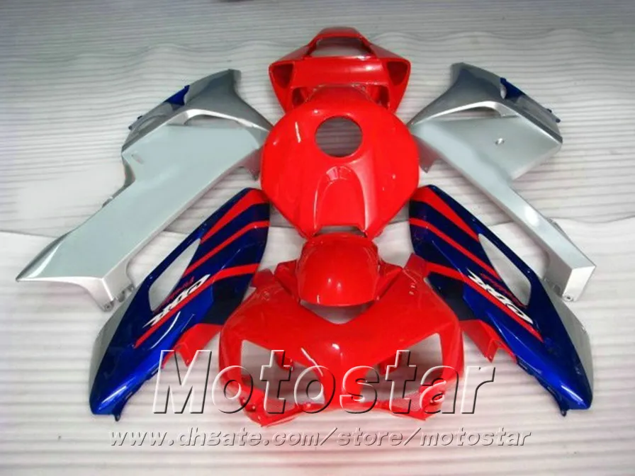 Injectie Mold Motorcycle Onderdelen voor Honda 2004 2005 CBR 1000 RR Blue Red Silver ABS Fairing Kit CBR1000RR 04 05 Valerijen Set XB45