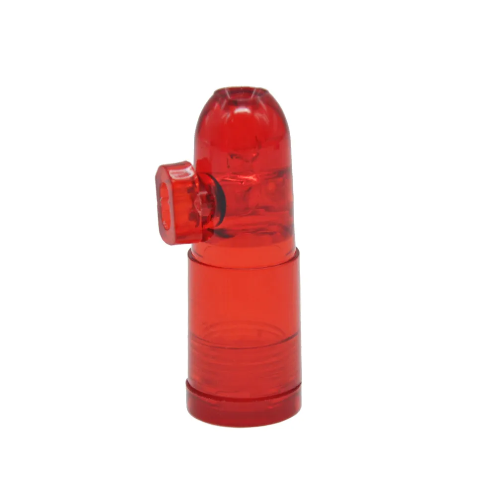 Acrylic Plastic Snuff Dispenser Snurter Bullet Raket Vorm Nasal Sniffer One Hitter Roken Pipe Glass Pipe