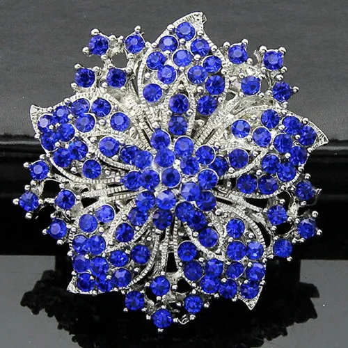 Mixed Crystals Flower Vintage Brooch Sparkling Diamante Women Wedding Bouquet Brooch Pins Fantastic Gift Broach Pin