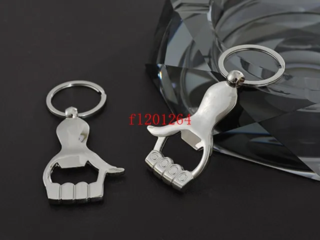 Thumb Up Hand Beer Bottle Opener Keychain Key Ring For Wedding Gift Favors