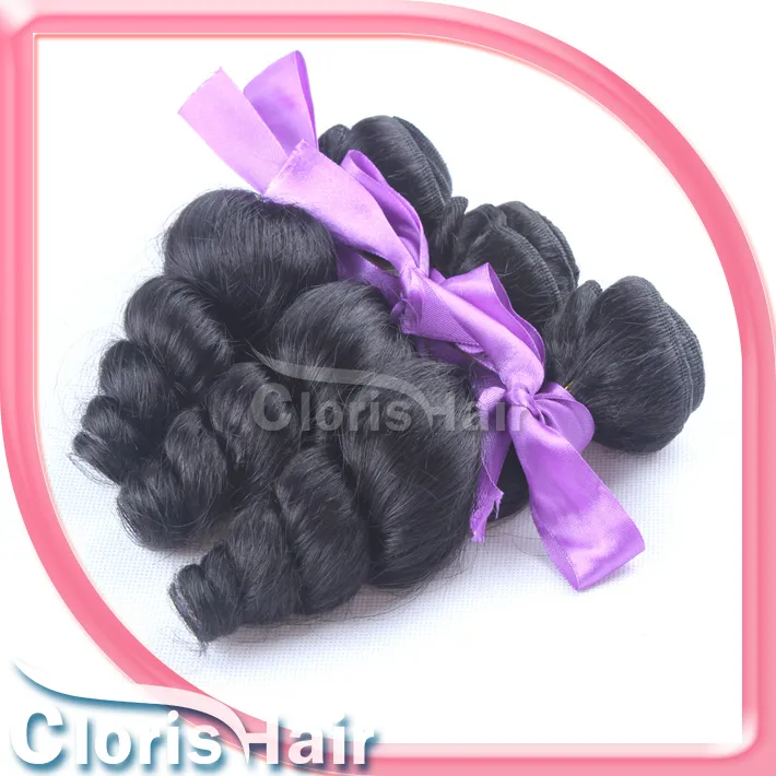 Loose Wave Human Hair Weave 2 Bundles Mix Length Unprocessed Wavy Malaysian Virgin Hair Weft Cheap Loose Curls Natural Hair Extensions Deals
