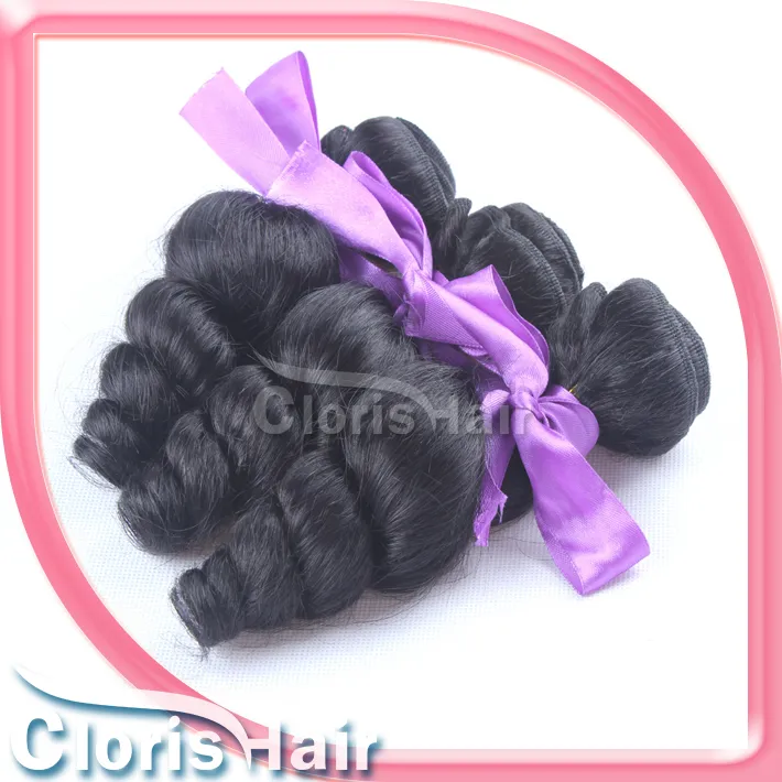 Economy Unprocessed Malaysian Virgin Loose Wave Curly Hair Weave 1Bundle Loose Curl Human Hair Extensions Wholesale Best Price Malaysia Weft