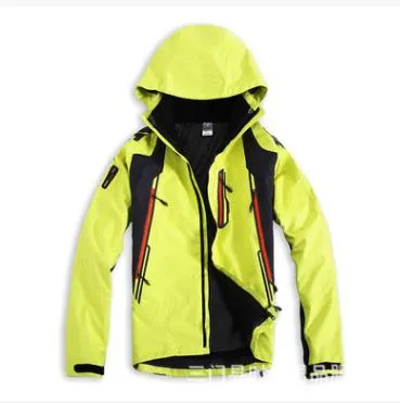 мужские весна-зима 3in1 съемный из двух частей водонепроницаемый открытый скалолазание альпинизм куртка отдых пальто