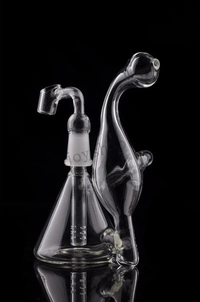Mini Pocket Glass Bongs Thick Glass Water Pipe Dual Bubble 2 Function Recycler Oil Rigs Bong 