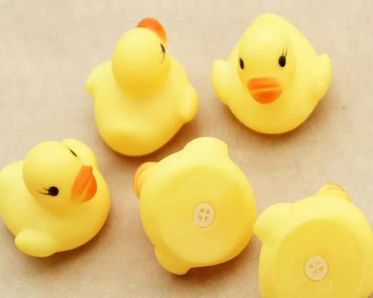 Jouet d'eau de bain pour bébé entier, bon marché, sons de canards en caoutchouc jaunes, pour enfants, baignade, plage, cadeaux 3828881