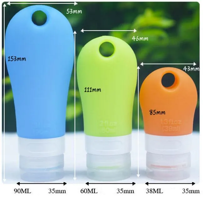 10 pièces bouteille cosmétique portable silicone voyage sous-bouteille bouteilles de lotion en gros jetable