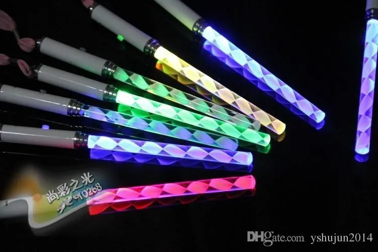 크리스마스 장난감 LED 치어 리더 스틱 아이들을위한 아크릴 버블 플래시 지팡이 콘서트 바 디스코 파티 용품