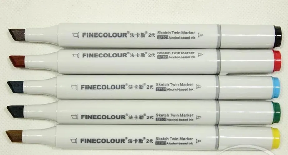 Nieuwe de tweede generatie finecolour marker pennen finecolour pen schets handgeschilderde kunst schilderij pennen 160 kleuren voor gekozen met geschenk pen tassen