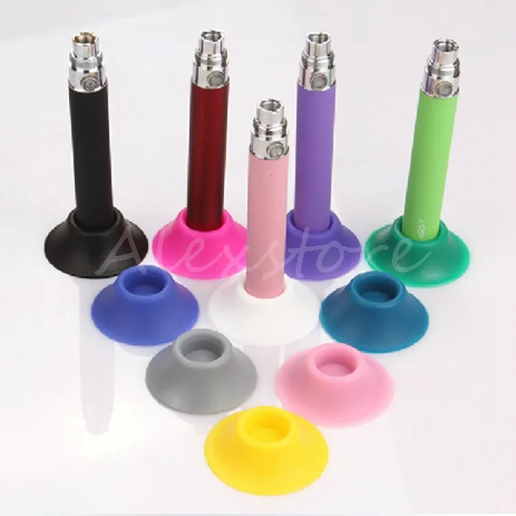 Ego Suckers E Cigarett Silicone Sucker Gummibashållare Silicon Display Stands Rubber Caps Pen Stand för Battery Ego Kits